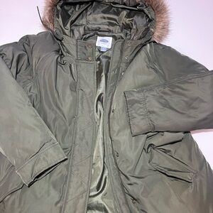 Old Navy Olive Green Hooded Jacket